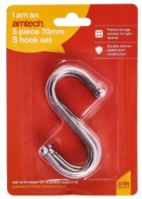 (image for) AMTECH S-HOOK SET-5PC