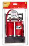 (image for) AMTECH DOUBLE CYLINDER FOOT PUMP WITH GAUGE-STD
