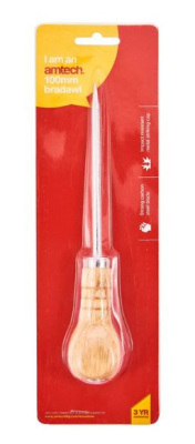 (image for) AMTECH BRADAWL WITH WOODEN HANDLE-4\"\"