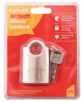 (image for) AMTECH STEEL PADLOCK WITH 4 KEYS-40MM