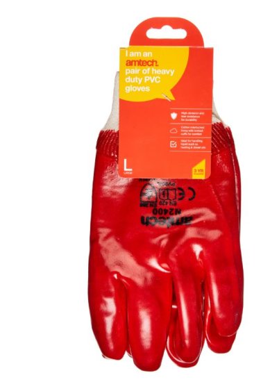 (image for) AMTECH H/D PVC GLOVES L