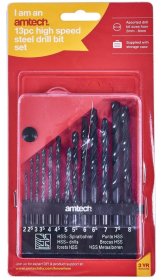 (image for) AMTECH HIGH SPEED STEEL DRILL SET LARGE-13PC