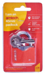 (image for) AMTECH RHOMBIC CHROME PLATED IRON PADLOCK RED-40MM