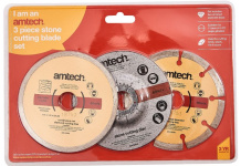 (image for) AMTECH DIAMOND AND CUT OFF BLADE SET -3PC