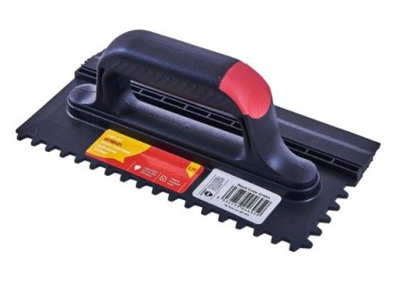 (image for) AMTECH NOTCHED ADHESIVE TROWEL WITH SQUEEGEE BLADE -6MM