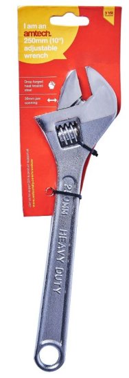 (image for) AMTECH ADJUSTABLE WRENCH WITH JAW OPENING -10""