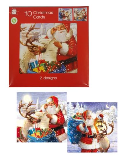 (image for) XMAS CARDS OUT/D SANTA SQUARE