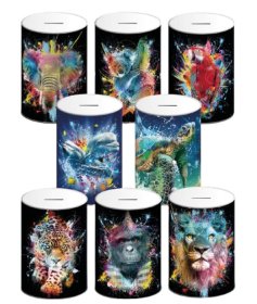 (image for) MONEY TIN ANIMAL ASSORTED MOKI