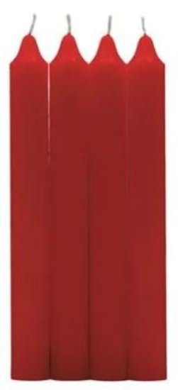 (image for) LUMAR TABLE CANDLE RED 4PK - 180G