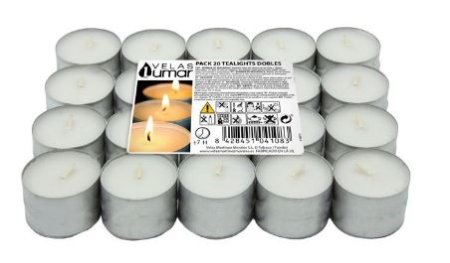 (image for) LUMAR TEALIGHT CANDLE WHITE - 8-20HR