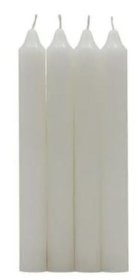 (image for) LUMAR TABLE CANDLE WHITE 4PK - 180G