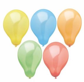 (image for) PAPSTAR BALLOON RAINBOW ASST COLOURS - 10S