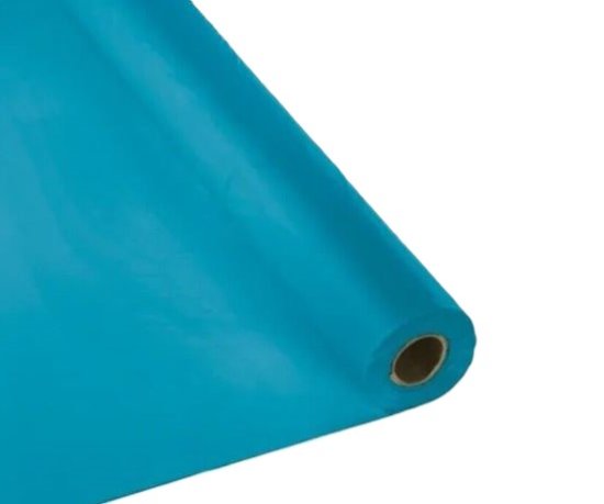 (image for) TURQUOISE BANQUET ROLL WRAP - 1.2 X 7M