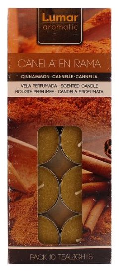 (image for) LUMAR TEALIGHT CANDLE CINNAMON -5-10HRS