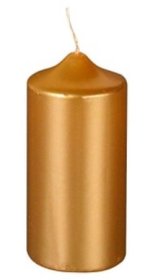 (image for) PAP PILLAR CANDLE GOLD - 60X130