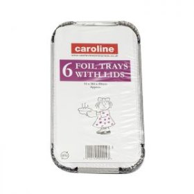 (image for) Caroline Foil CONTAINER+LID 23oz 6S- 93mmx184mmx49mm