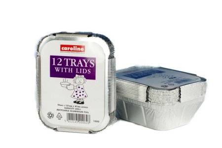 (image for) Caroline Foil Container+Lids 12S- 96mmx121mmx41mm