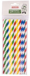 (image for) Caroline Multi Coloured Stripe Paper Straws 25S