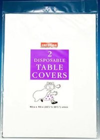 (image for) Caroline Table Cover White Square Paper 2S- 35x90cm