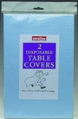 (image for) Caroline Table Cover Blue Square Paper 2S- 35x90cm