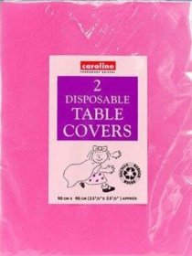 (image for) Caroline Table Cover Hot Pink Square Paper 2S- 35x90cm