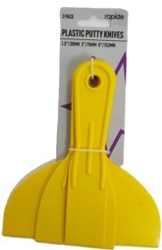 (image for) RAPIDE PLASTIC PUTTY KNIVES-3PCS
