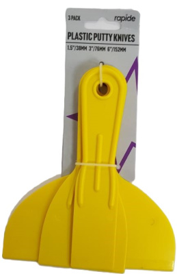 (image for) RAPIDE PLASTIC PUTTY KNIVES-3PCS