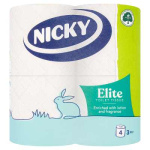 (image for) NICKY Elite Toilet Tissue 4-Roll 3-Ply (4x10) White - Paper Pack