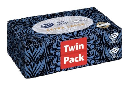(image for) NICKY Soft Touch Regular facial tissues Twin Pack (150x2x6)