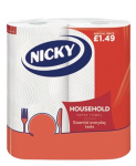 (image for) NICKY Household kitchen towel 2-Roll 2-Ply PMP (2x10) White 1.49