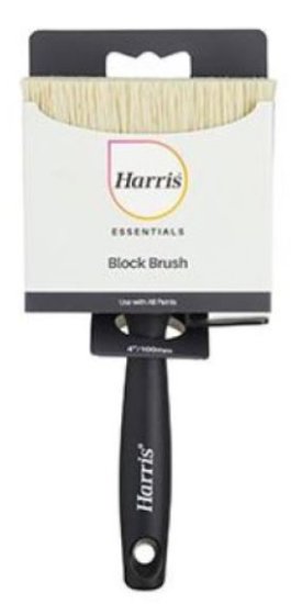 (image for) HARRIS ESSENTIALS MASONARY ALL PAINTS BLOCK BRUSH - 100M/4INCH