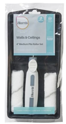 (image for) HARRUS PAINT ROLLER SET FOR WALLLS & CEILINGS 2PCS SET - 4INCHES