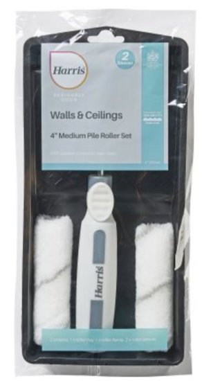 (image for) HARRUS PAINT ROLLER SET FOR WALLLS & CEILINGS 2PCS SET - 4INCHES