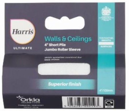 (image for) HARRIS ULIMATE SHORT PILE JUMBO ROLLER SLEEVE - 4INCH
