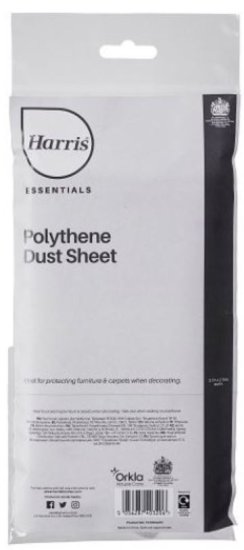 (image for) HARRIS ESSENTIAL DUST SHEET POLYTHENE - 3.7MX2.7M