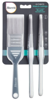 (image for) HARRIS WALLS & CEILINGS ULTIMATE BLADE BRUSH - 3PK - MULTI