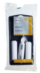 (image for) HARRIS WOOD WORK GLOSS SERIOUSLY GOOD ROLLER SET - 100MM/4INCH