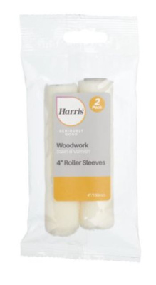 (image for) HARRRIS SERIOUSLY GOOD WOOD WORK STAIN & VARNISH SLEEVE - 4INCHX2S