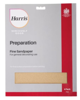 (image for) HARRIS SERIOUSLY GOOD PREPARATION SANDPAPER FINE - 4S- STD