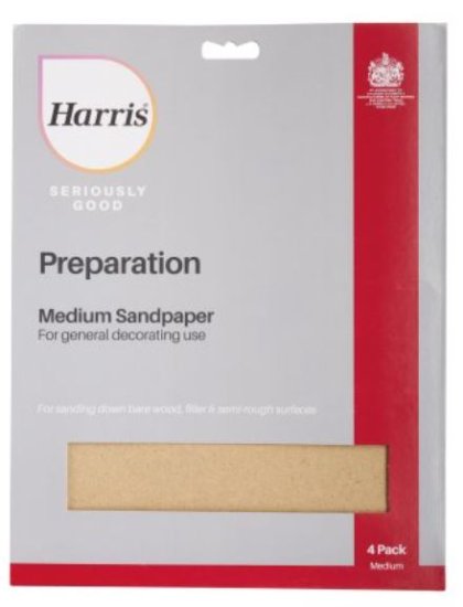 (image for) HARRIS SERIOUSLY GOOD SANDPAPER MEDIUM - 4S