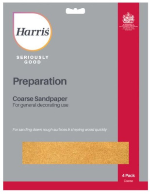 (image for) HARRIS SERIOUSLY GOOD PREPARATION COARSE SANDPAPER - 4S