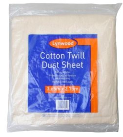 (image for) LYNWOOD COTTON TWILL DUST SHEET - 12FTX9FT - 3.65MX2.75M