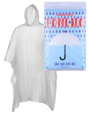 (image for) HENB HOODED PLAST PONCHO CLEAR