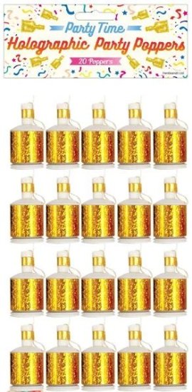 (image for) HEN PARTY POPPERS GOLD