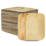 (image for) ECO PALM LEAF PLATE WOODEN 25S - 8"