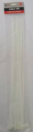 (image for) CABLE TIE SET-24 4.8X370MM WHI