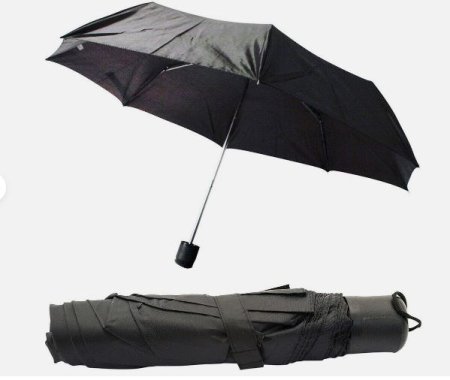 (image for) UMBRELLA MINI BLK/GLD HANDLE
