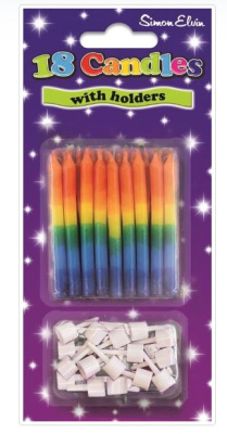 (image for) SEL SPIRAL CANDLE RAINBOW