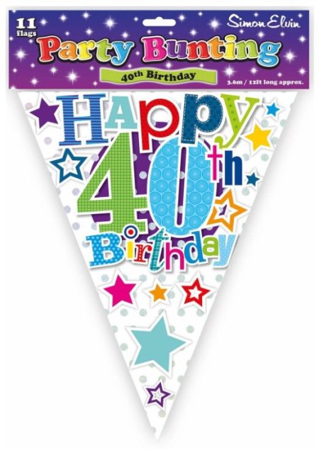 (image for) SEL B/DAY PARTY BUNTING AGE 40