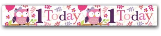 (image for) SEL B/DAY BANNER AGE 1 GIRL